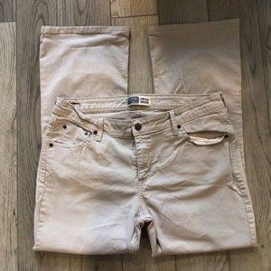 Levis Signatures Tan Jeans Low Rise Bootcut Misses 14 Short Pants